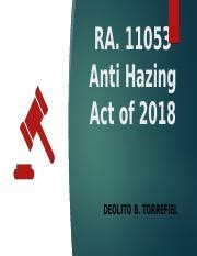 R.A. No. 11053 • Anti.